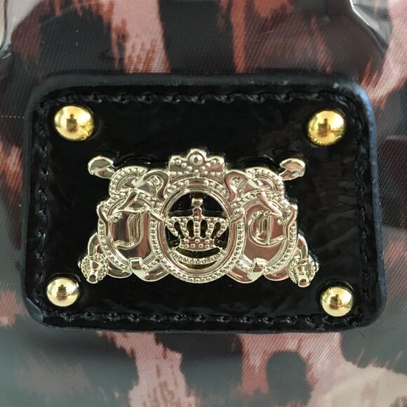 Juicy Couture Cosmetic Makeup Bag Leopard Print Black Brown Size Small NWT - Picture 2 of 14